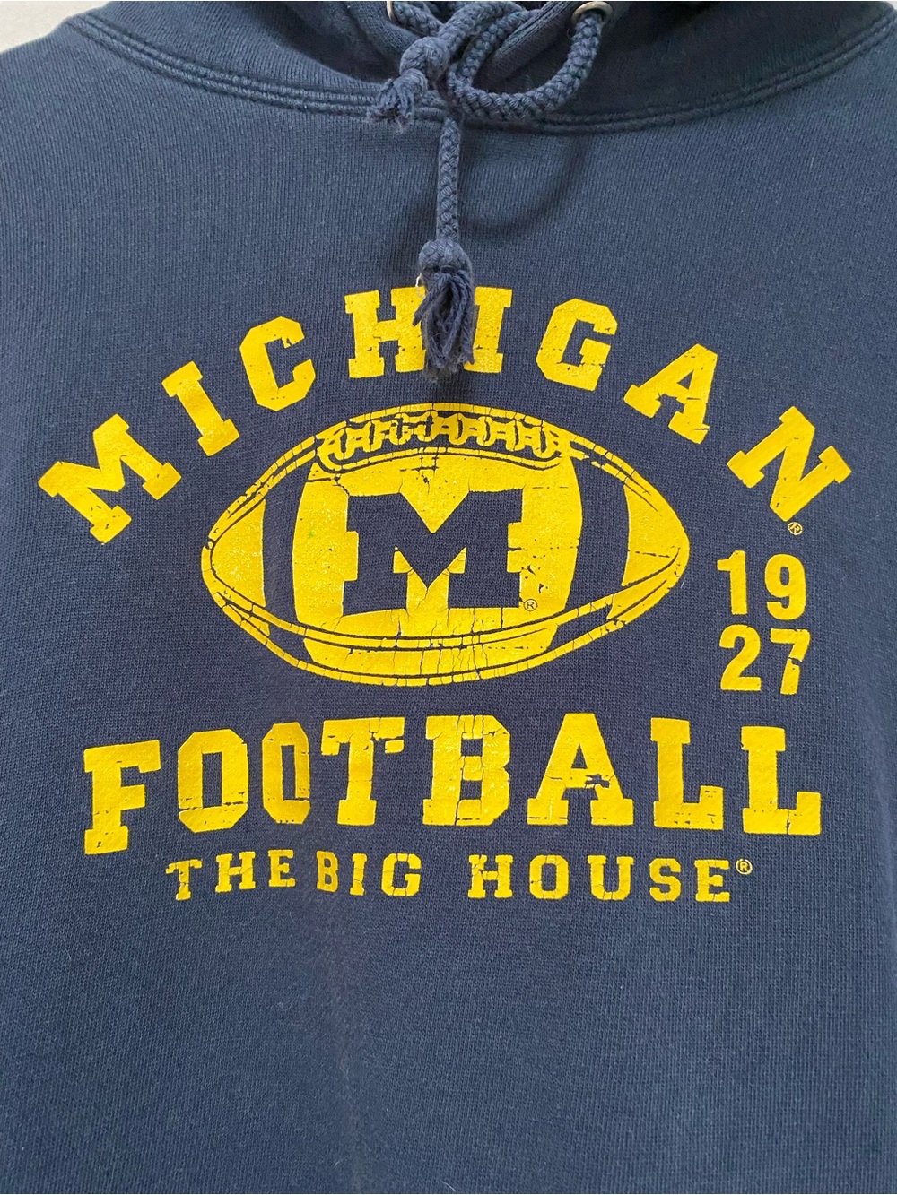 University Michigan Football Navy & Yellow Pullover Hoodie - Collegiate Fan Gear